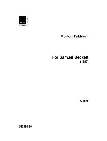 For Samuel Beckett